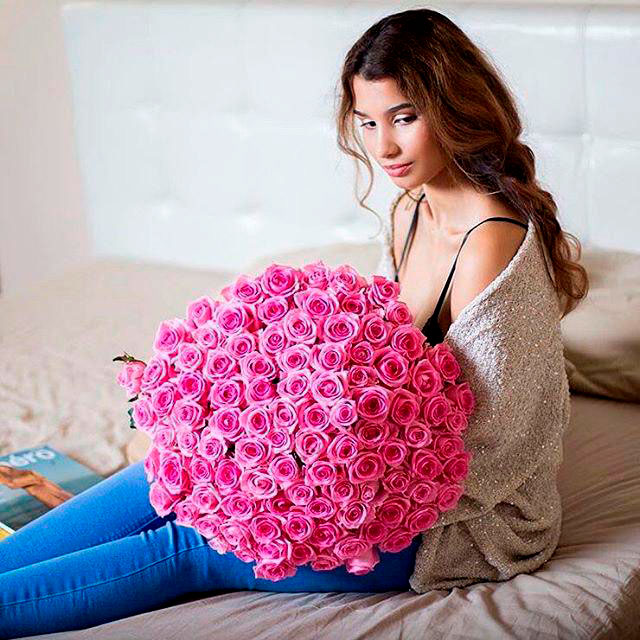 101 pink roses
